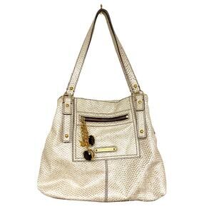 Juicy Couture Womens Snake Leather Convertible Crossbody Handbag Purse